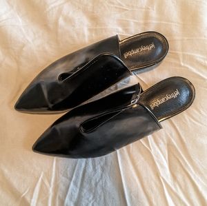 Jeffrey Campbell Black Mules Flats